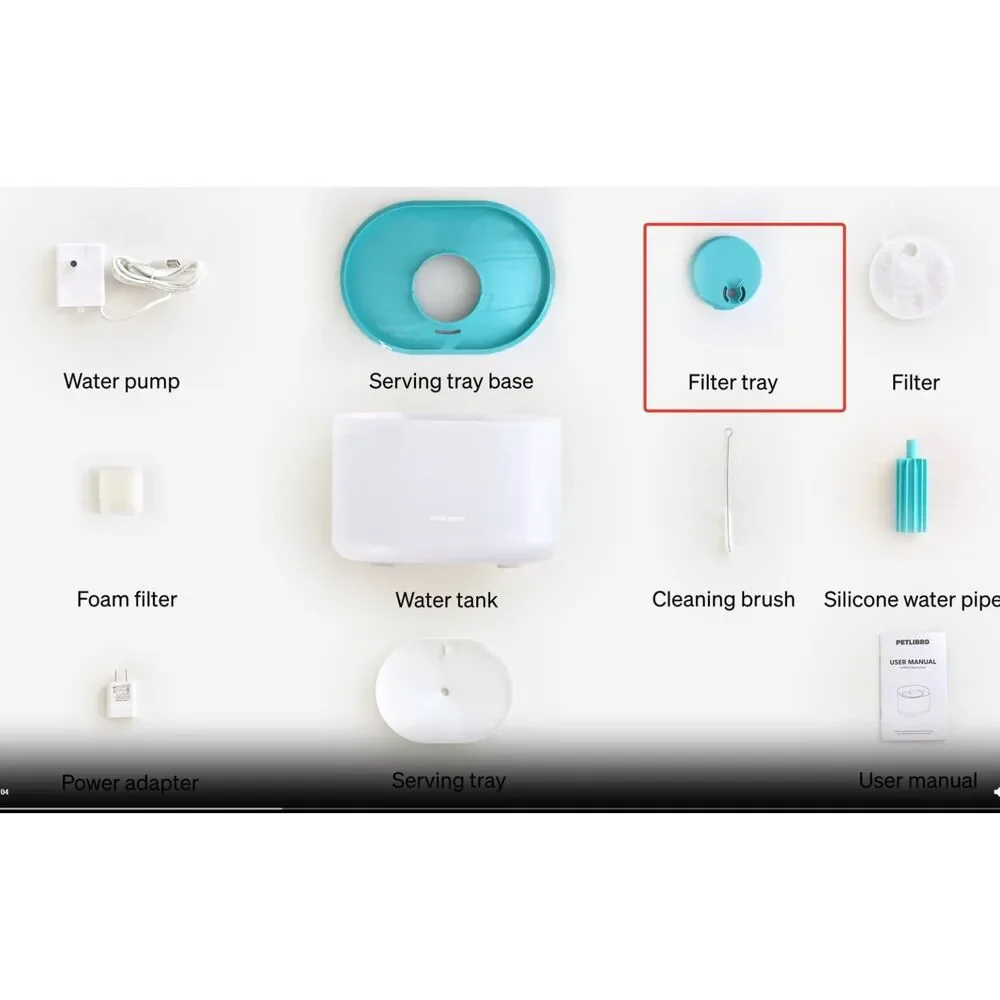 FILTER TRAY REPLACEMENT PART for Petlibro capsule dog water fountain PLWF 008